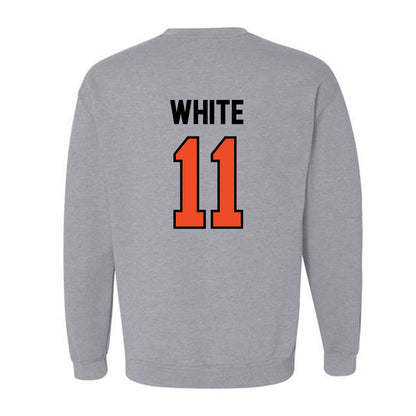 Campbell - NCAA Women's Lacrosse : Paige White - Fashion Shersey Crewneck Sweatshirt-1