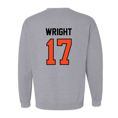 Campbell - NCAA Men's Soccer : Skyler Wright - Fashion Shersey Crewneck Sweatshirt-1