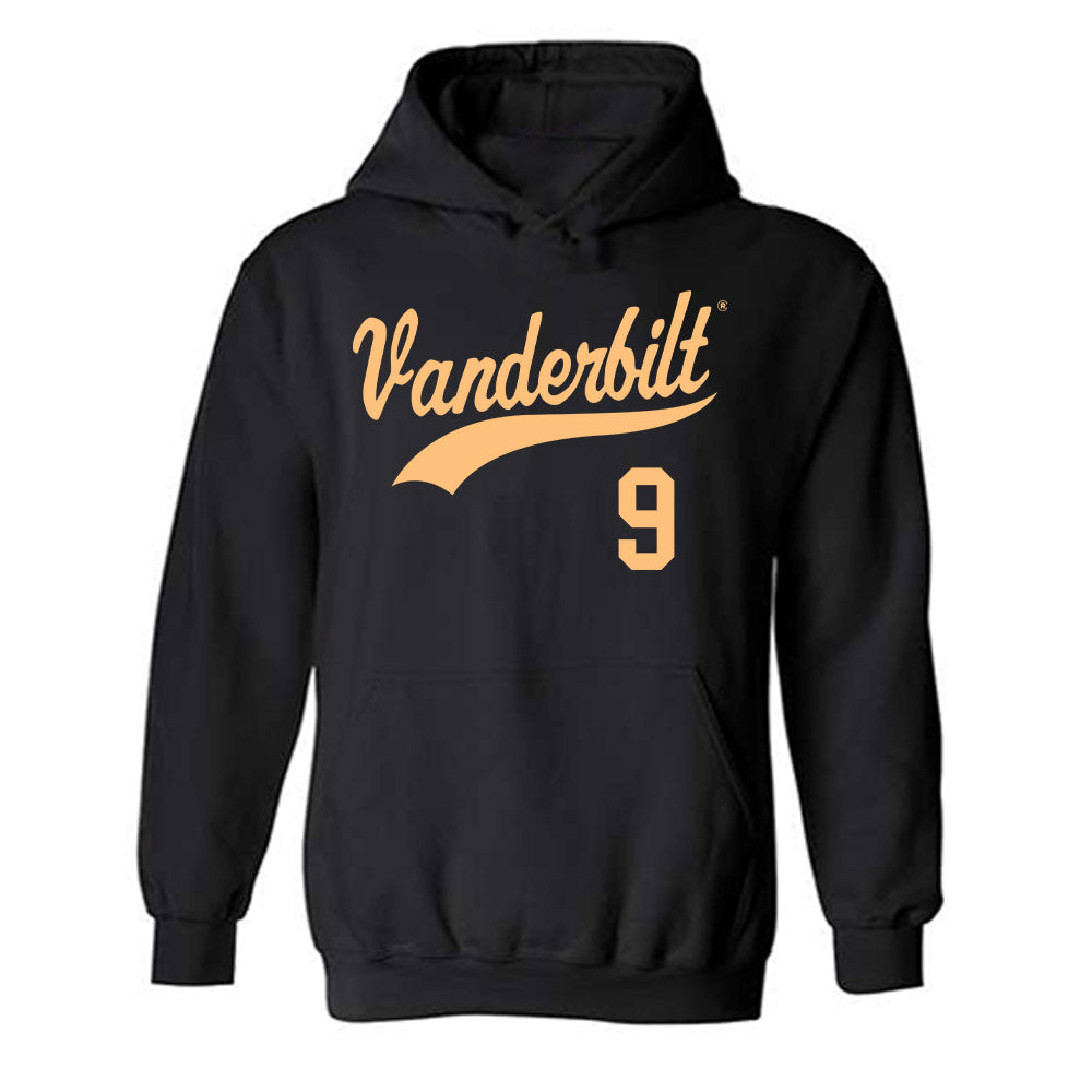 Vanderbilt - NCAA Baseball : Brodie Johnston - Replica Shersey Hooded Sweatshirt-0
