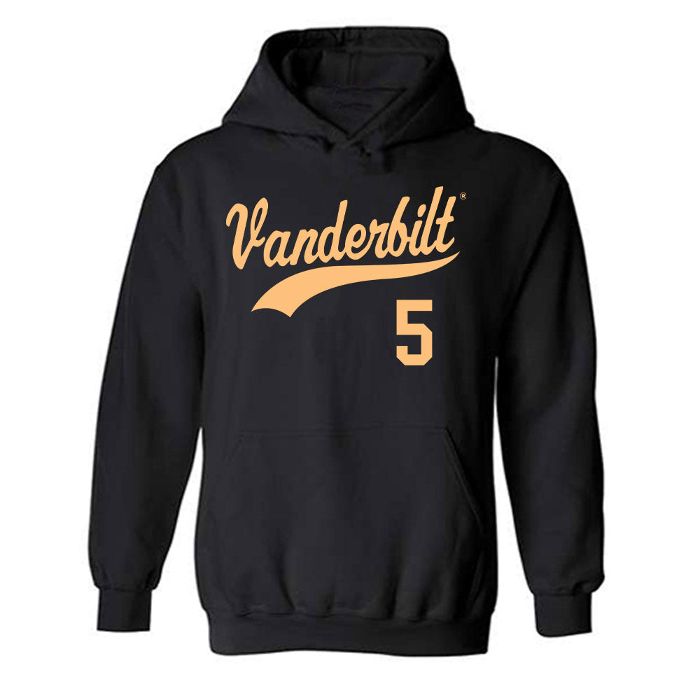 Vanderbilt - NCAA Baseball : Mike Mancini - Replica Shersey Hooded Sweatshirt