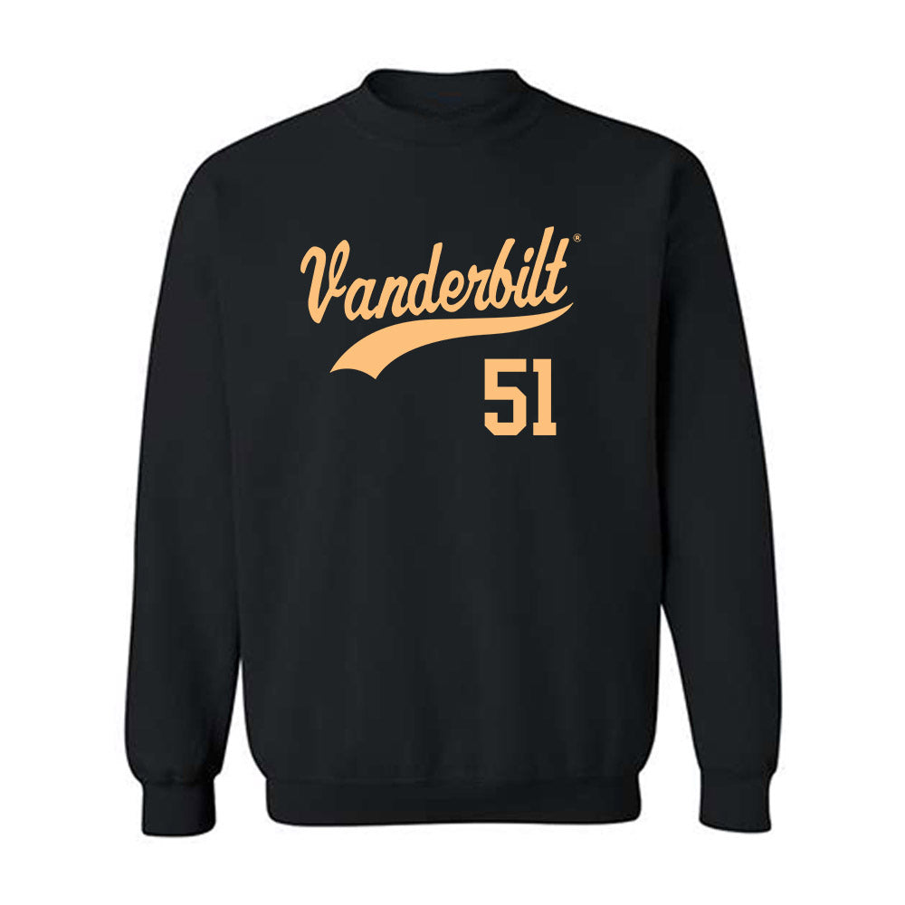 Vanderbilt - NCAA Baseball : Ryker Waite - Replica Shersey Crewneck Sweatshirt-0