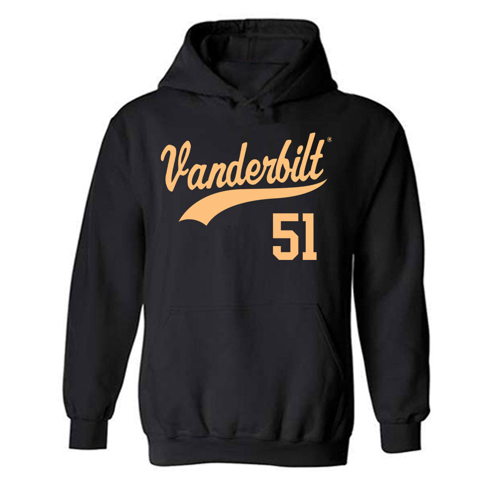 Vanderbilt - NCAA Baseball : Ryker Waite - Replica Shersey Hooded Sweatshirt-0