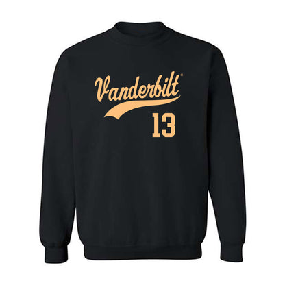 Vanderbilt - NCAA Baseball : Derek Yormack - Replica Shersey Crewneck Sweatshirt-0