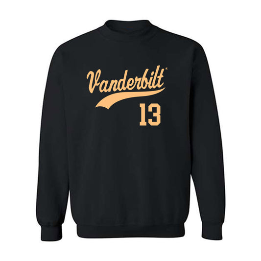 Vanderbilt - NCAA Baseball : Derek Yormack - Replica Shersey Crewneck Sweatshirt-0