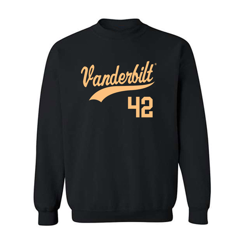 Vanderbilt - NCAA Baseball : Collin Brightwell - Replica Shersey Crewneck Sweatshirt-0