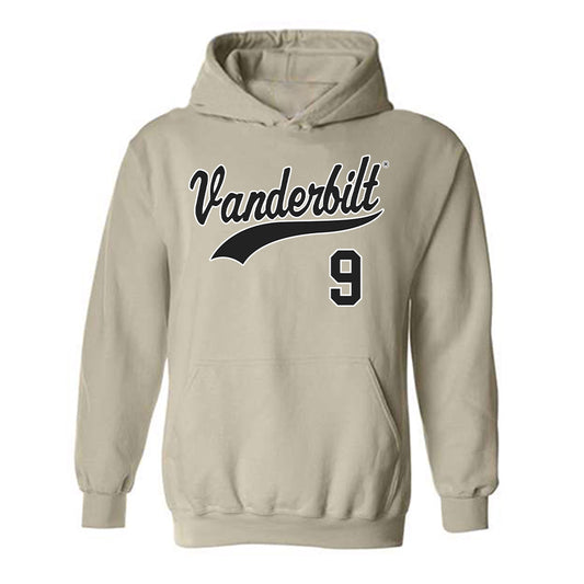 Vanderbilt - NCAA Baseball : Brodie Johnston - Replica Shersey Hooded Sweatshirt-0