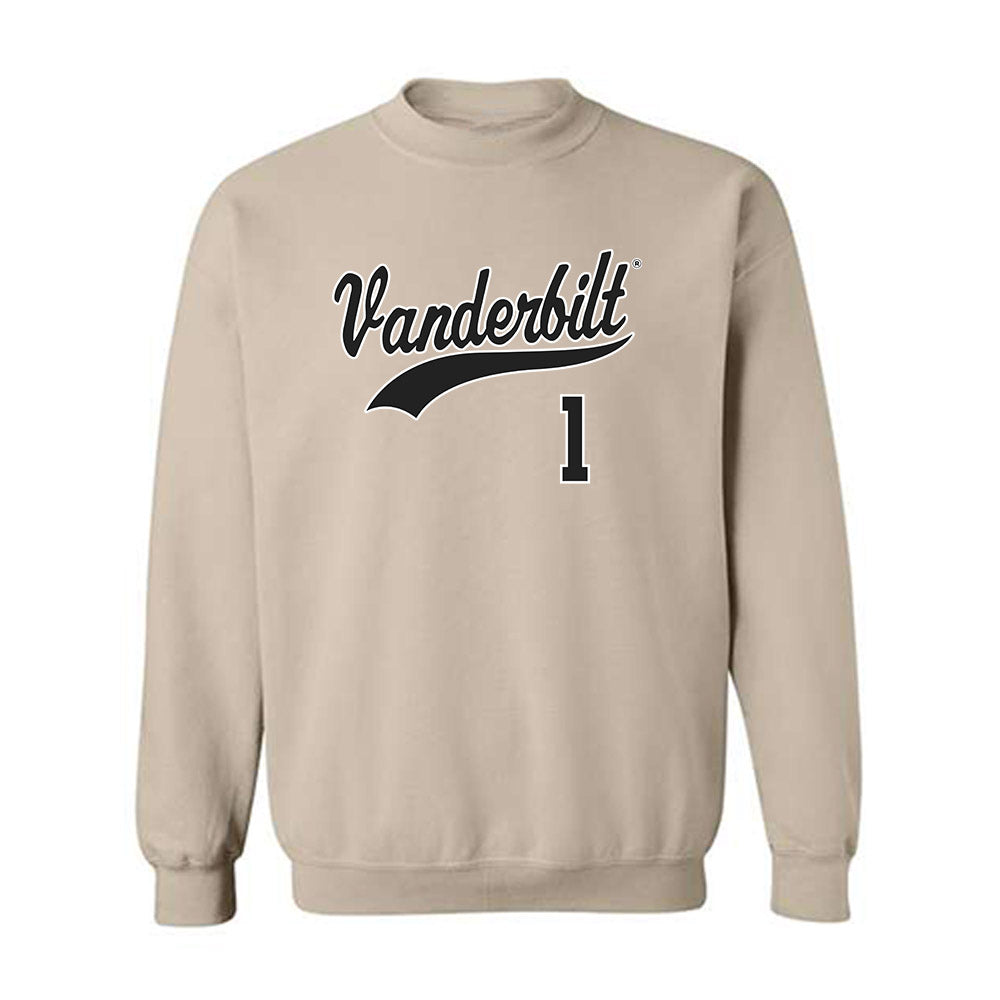 Vanderbilt - NCAA Baseball : AJ Calio - Replica Shersey Crewneck Sweatshirt-0