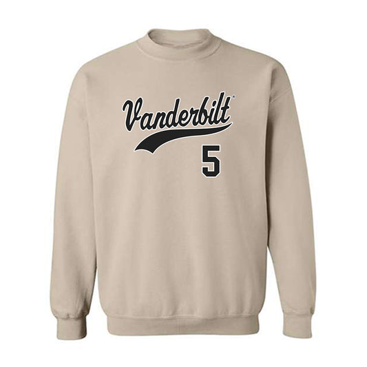 Vanderbilt - NCAA Baseball : Mike Mancini - Replica Shersey Crewneck Sweatshirt-0
