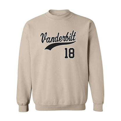 Vanderbilt - NCAA Baseball : Korbin Reynolds - Replica Shersey Crewneck Sweatshirt-0