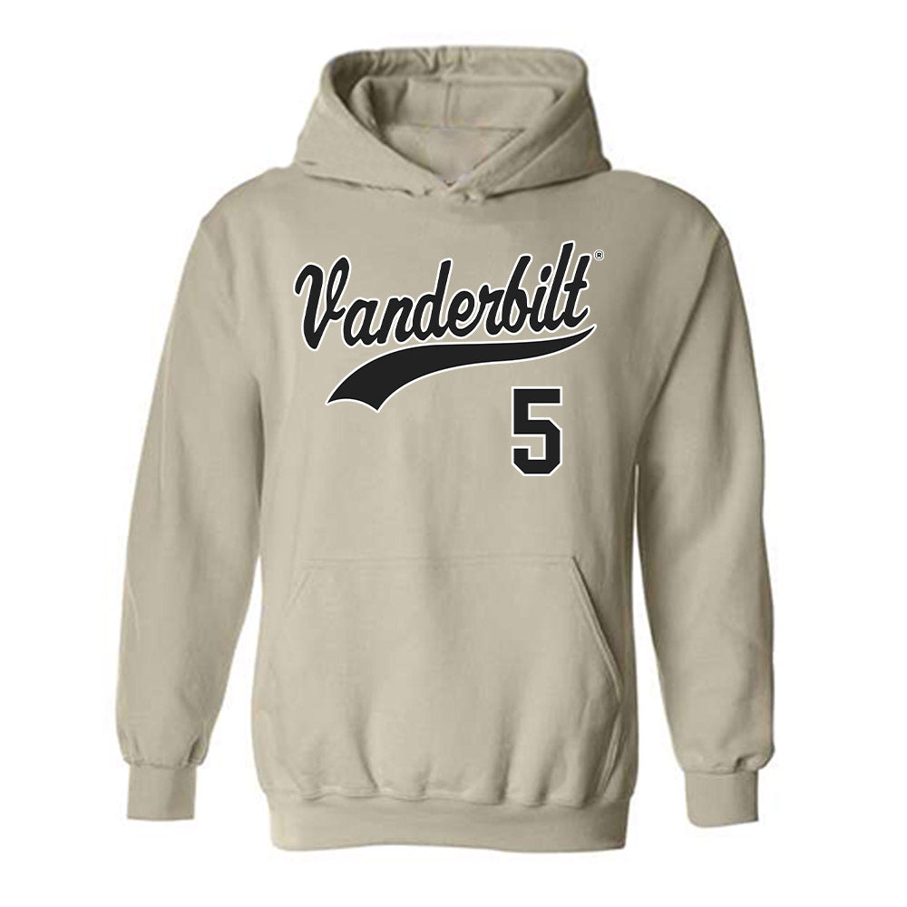 Vanderbilt - NCAA Baseball : Mike Mancini - Replica Shersey Hooded Sweatshirt-0