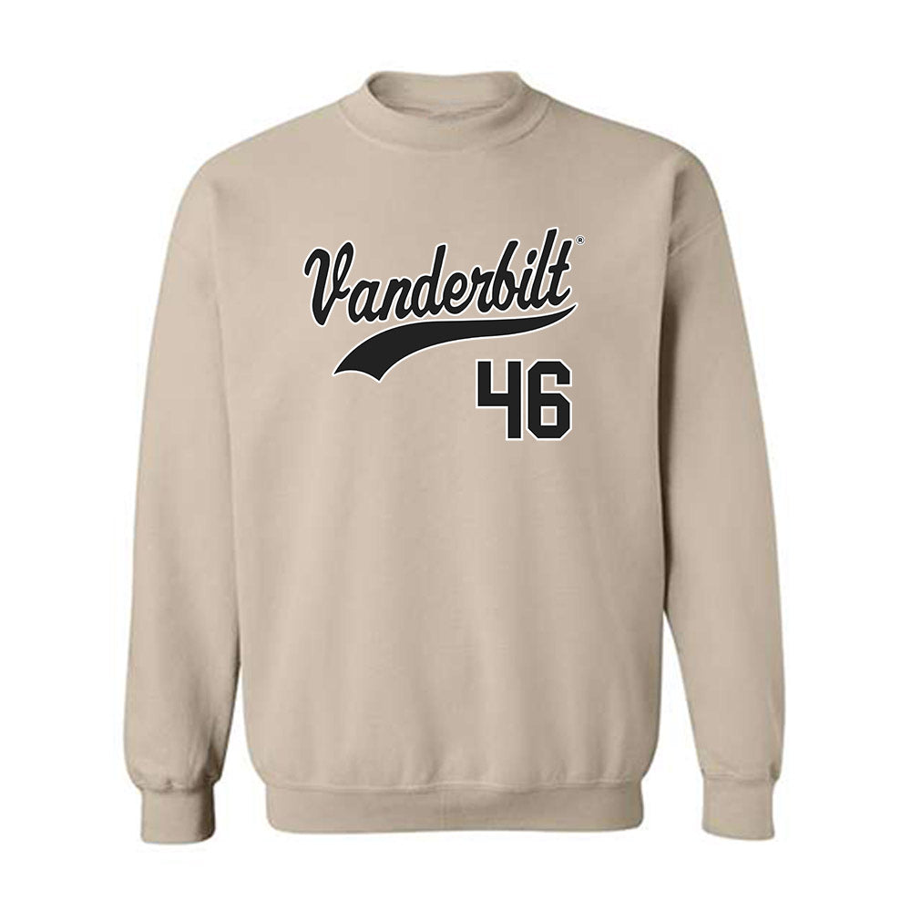 Vanderbilt - NCAA Baseball : Tyler Baird - Replica Shersey Crewneck Sweatshirt-0