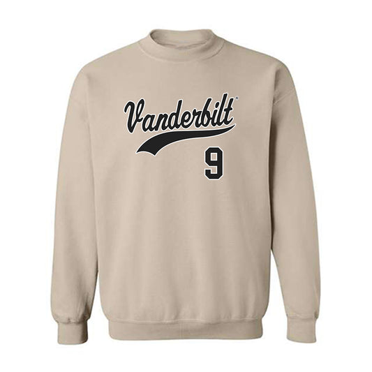 Vanderbilt - NCAA Baseball : Brodie Johnston - Replica Shersey Crewneck Sweatshirt-0