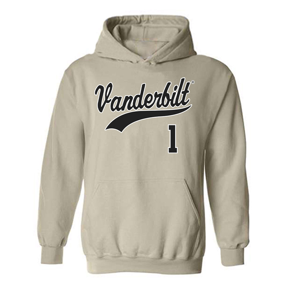 Vanderbilt - NCAA Baseball : AJ Calio - Replica Shersey Hooded Sweatshirt-0