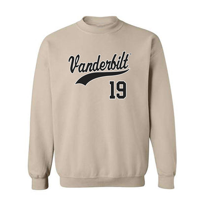 Vanderbilt - NCAA Baseball : Rustan Rigdon - Replica Shersey Crewneck Sweatshirt-0