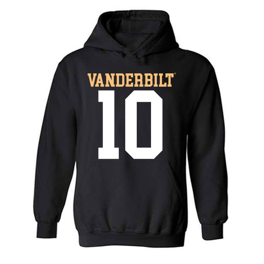 Vanderbilt - NCAA Football : Whit Muschamp - Replica Shersey Hooded Sweatshirt-0