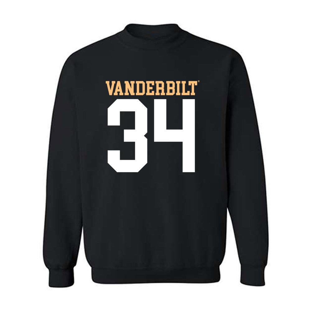 Vanderbilt - NCAA Football : Austin Howard - Replica Shersey Crewneck Sweatshirt-0