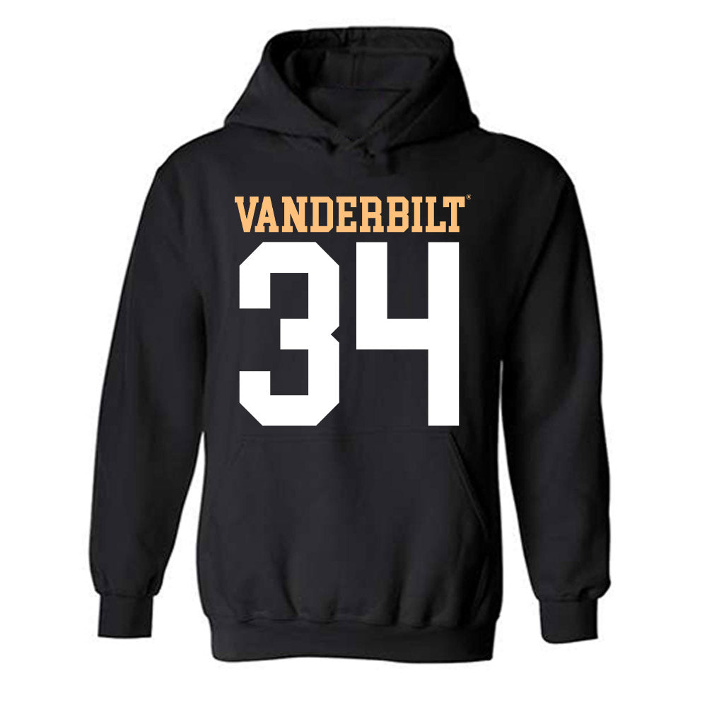 Vanderbilt - NCAA Football : Austin Howard - Replica Shersey Hooded Sweatshirt-0