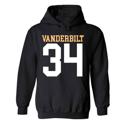 Vanderbilt - NCAA Football : Austin Howard - Replica Shersey Hooded Sweatshirt-0
