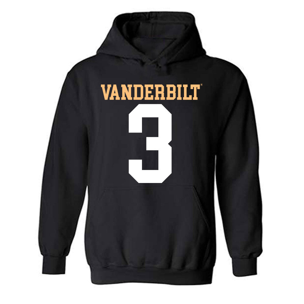 Vanderbilt - NCAA Football : Tristen Brown - Replica Shersey Hooded Sweatshirt-0