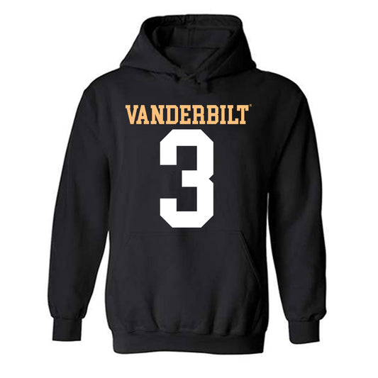 Vanderbilt - NCAA Football : Tristen Brown - Replica Shersey Hooded Sweatshirt-0