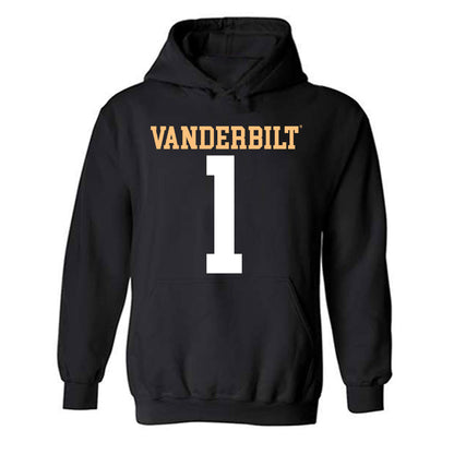 Vanderbilt - NCAA Football : Trent Hudson - Replica Shersey Hooded Sweatshirt-0