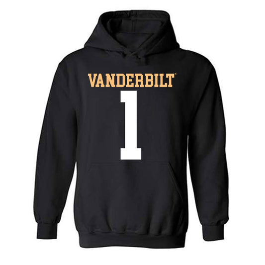 Vanderbilt - NCAA Football : Trent Hudson - Replica Shersey Hooded Sweatshirt-0