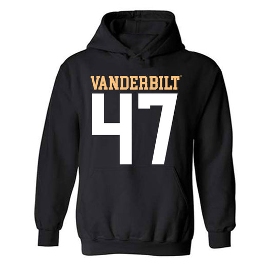 Vanderbilt - NCAA Football : Justin Dewers - Replica Shersey Hooded Sweatshirt-0