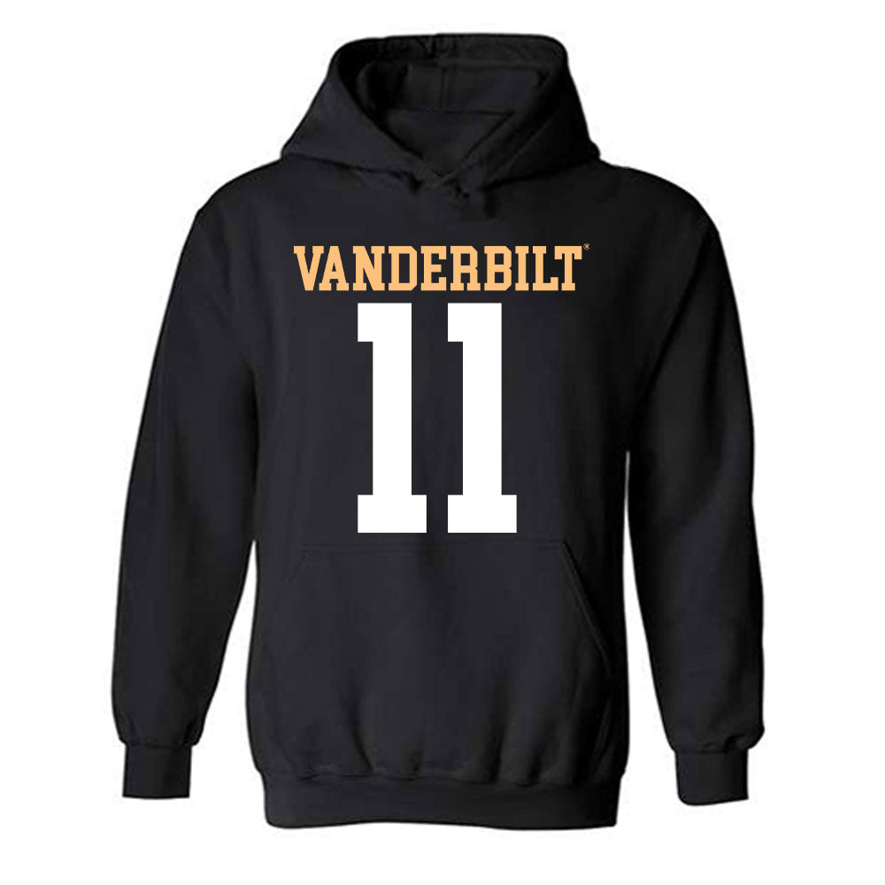Vanderbilt - NCAA Football : Jack Elliott - Replica Shersey Hooded Sweatshirt-0