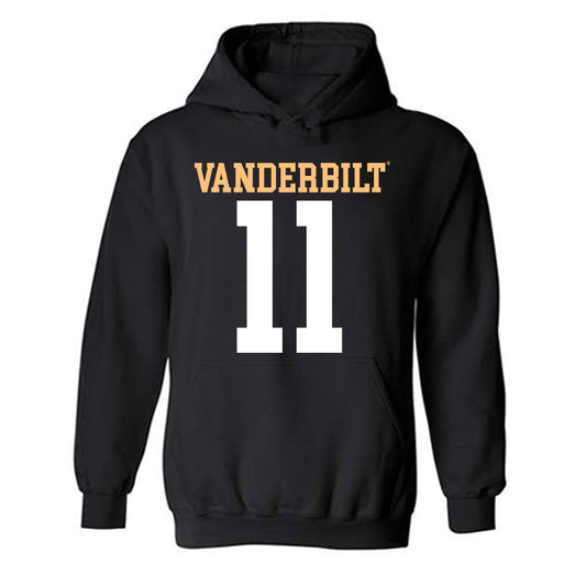 Vanderbilt - NCAA Football : Jack Elliott - Replica Shersey Hooded Sweatshirt-0