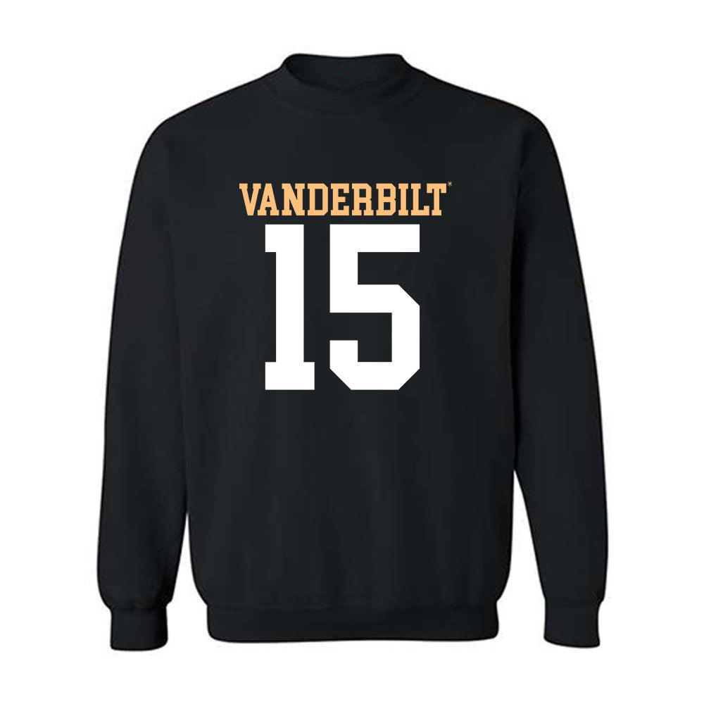 Vanderbilt - NCAA Football : Zaylin Wood - Replica Shersey Crewneck Sweatshirt-0
