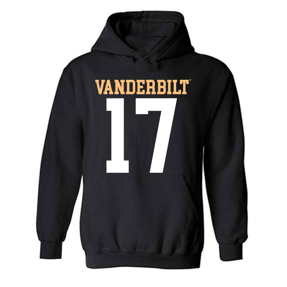 Vanderbilt - NCAA Football : Mark Davis - Replica Shersey Hooded Sweatshirt-0