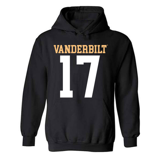 Vanderbilt - NCAA Football : Mark Davis - Replica Shersey Hooded Sweatshirt-0
