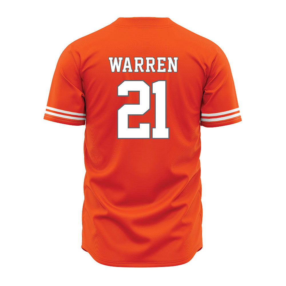 UTRGV - NCAA Baseball : Hank Warren - Orange Jersey-1
