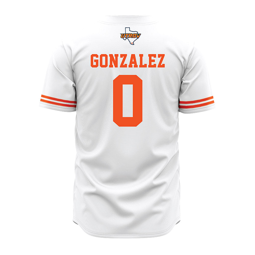 UTRGV - NCAA Baseball : Rudy Gonzalez - White Jersey-1