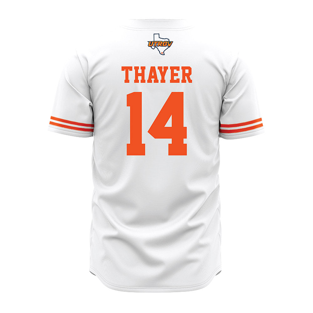 UTRGV - NCAA Baseball : Harrison Thayer - White Jersey-1