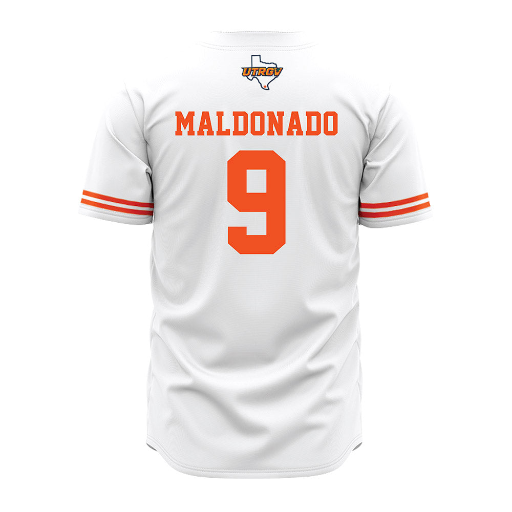 UTRGV - NCAA Baseball : Evan Maldonado - White Jersey-1