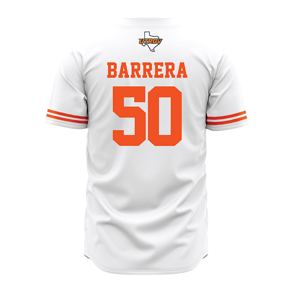 UTRGV - NCAA Baseball : Daren Barrera - White Jersey-1