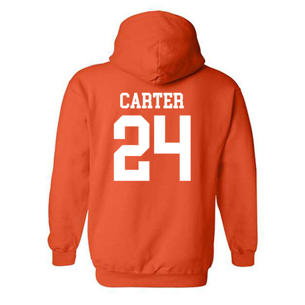 UTRGV - NCAA Baseball : Cameron Carter - Orange Hooded Sweatshirt-1