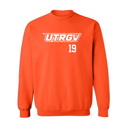 UTRGV - NCAA Baseball : Chayton Fischer - Orange Crewneck Sweatshirt-0