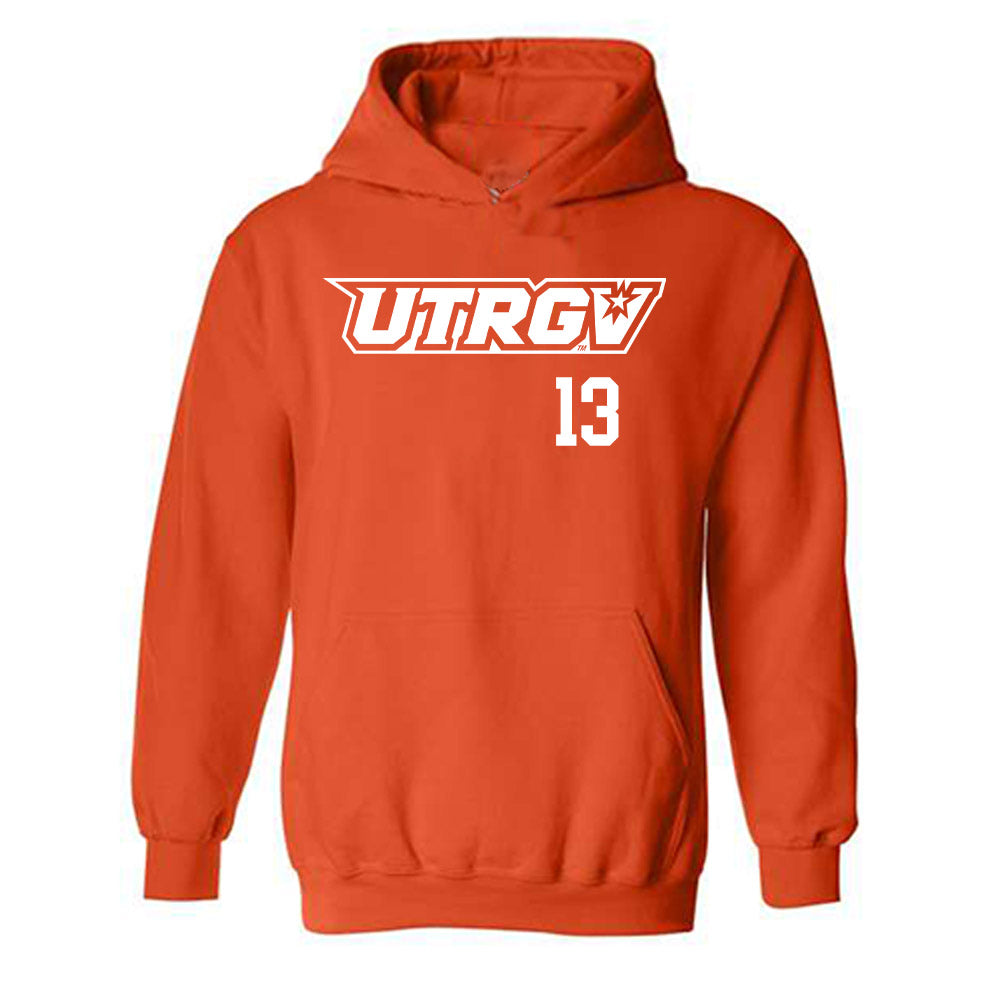 UTRGV - NCAA Baseball : Nick Nolan - Orange Hooded Sweatshirt-0