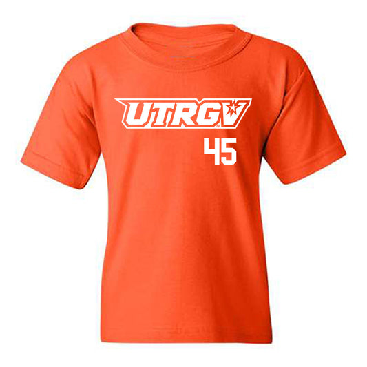 UTRGV - NCAA Baseball : Emir Encalada Jr - Orange Youth T-Shirt-0
