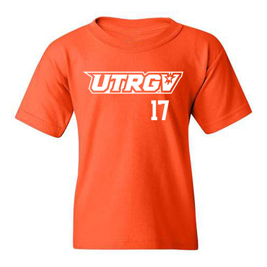 UTRGV - NCAA Baseball : Steven Oliva - Orange Youth T-Shirt-0