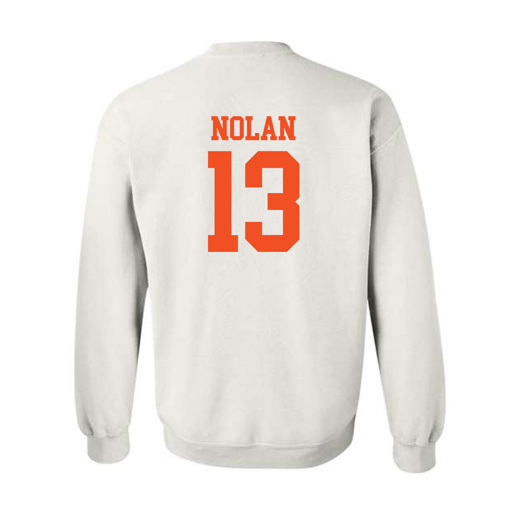 UTRGV - NCAA Baseball : Nick Nolan - White Crewneck Sweatshirt-1