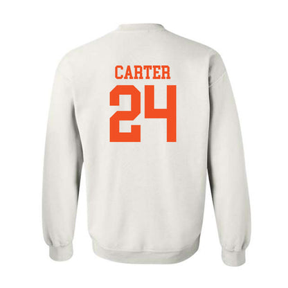 UTRGV - NCAA Baseball : Cameron Carter - White Crewneck Sweatshirt-1