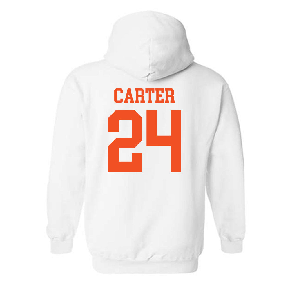 UTRGV - NCAA Baseball : Cameron Carter - White Hooded Sweatshirt-1