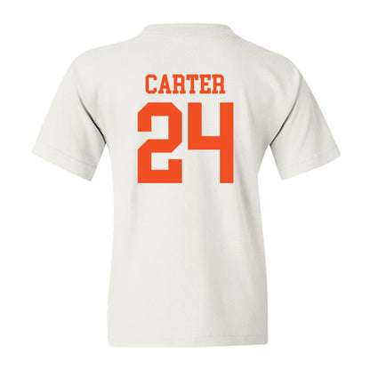 UTRGV - NCAA Baseball : Cameron Carter - White Youth T-Shirt-1