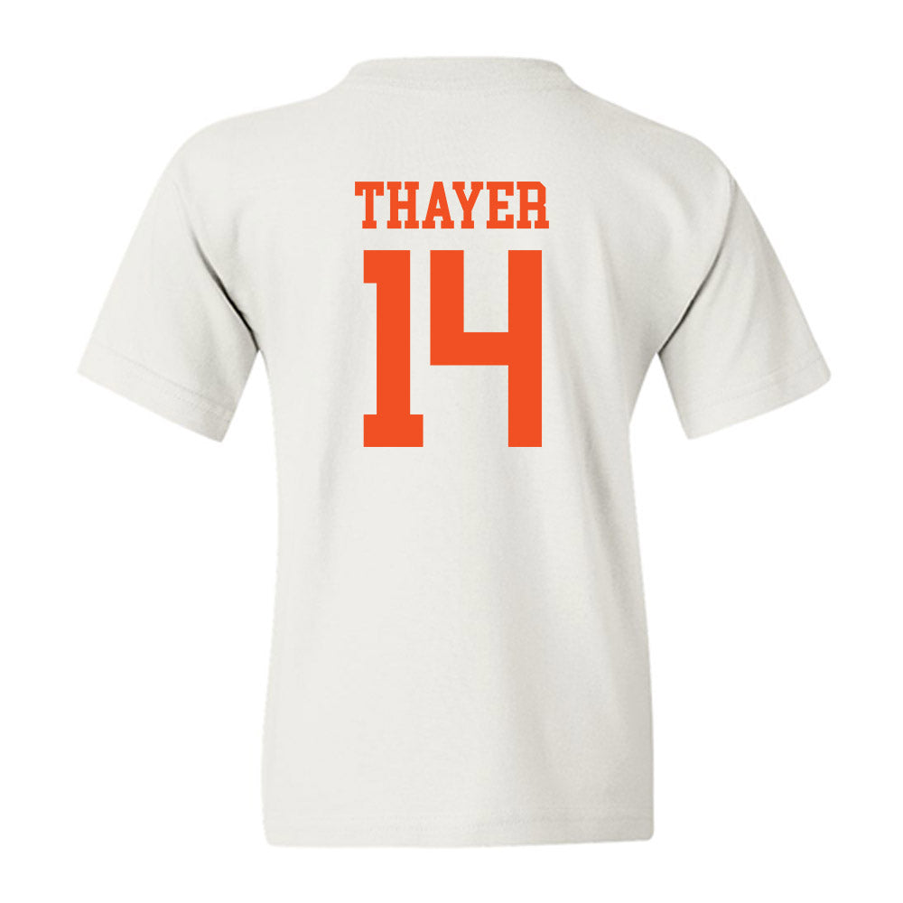UTRGV - NCAA Baseball : Harrison Thayer - White Youth T-Shirt-1