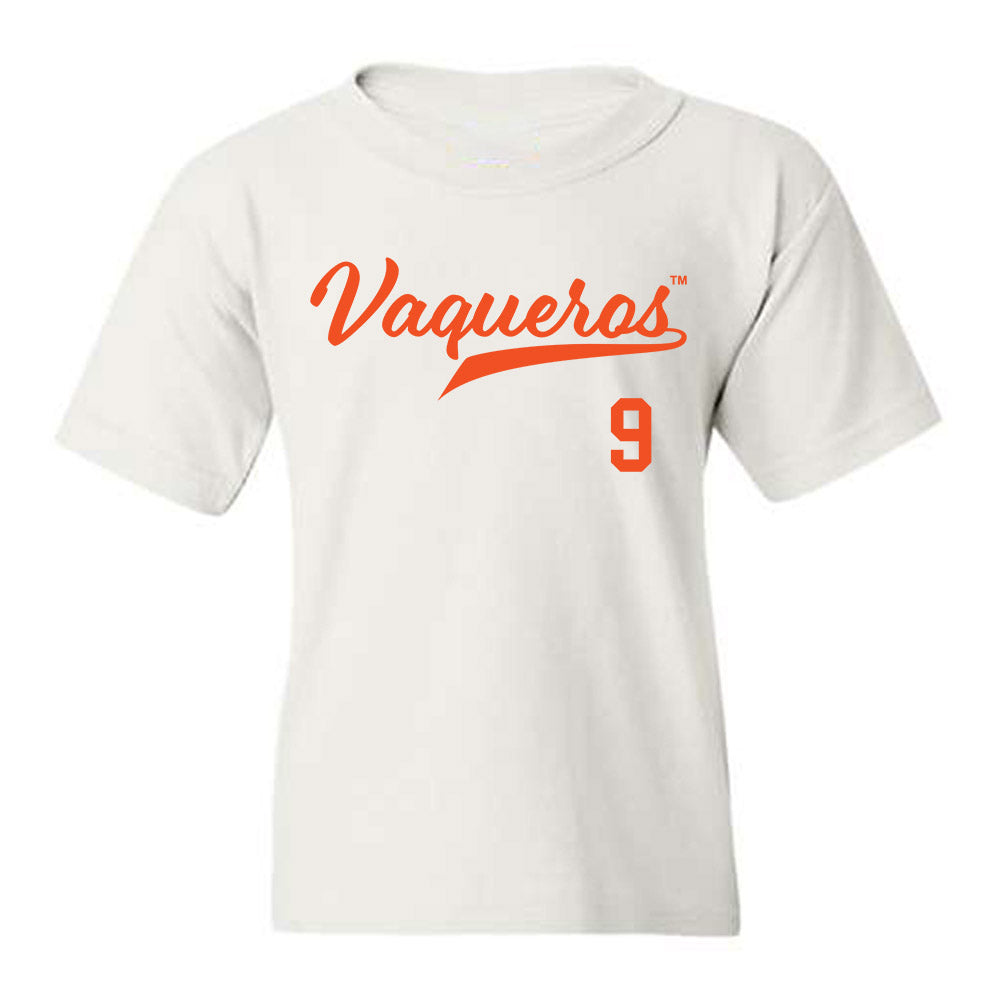 UTRGV - NCAA Baseball : Evan Maldonado - White Youth T-Shirt-0