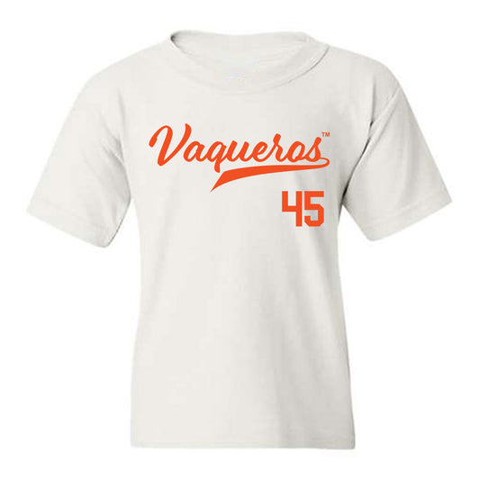 UTRGV - NCAA Baseball : Emir Encalada Jr - White Youth T-Shirt-0