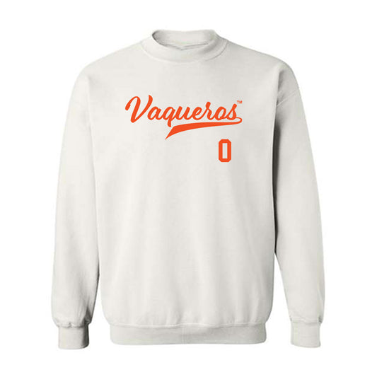 UTRGV - NCAA Baseball : Rudy Gonzalez - White Crewneck Sweatshirt-0